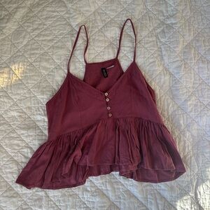 H&M Burgundy Camisole Top